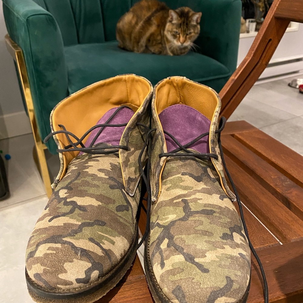 COPY - John Fluevog Camo Boots VERY Rare!!